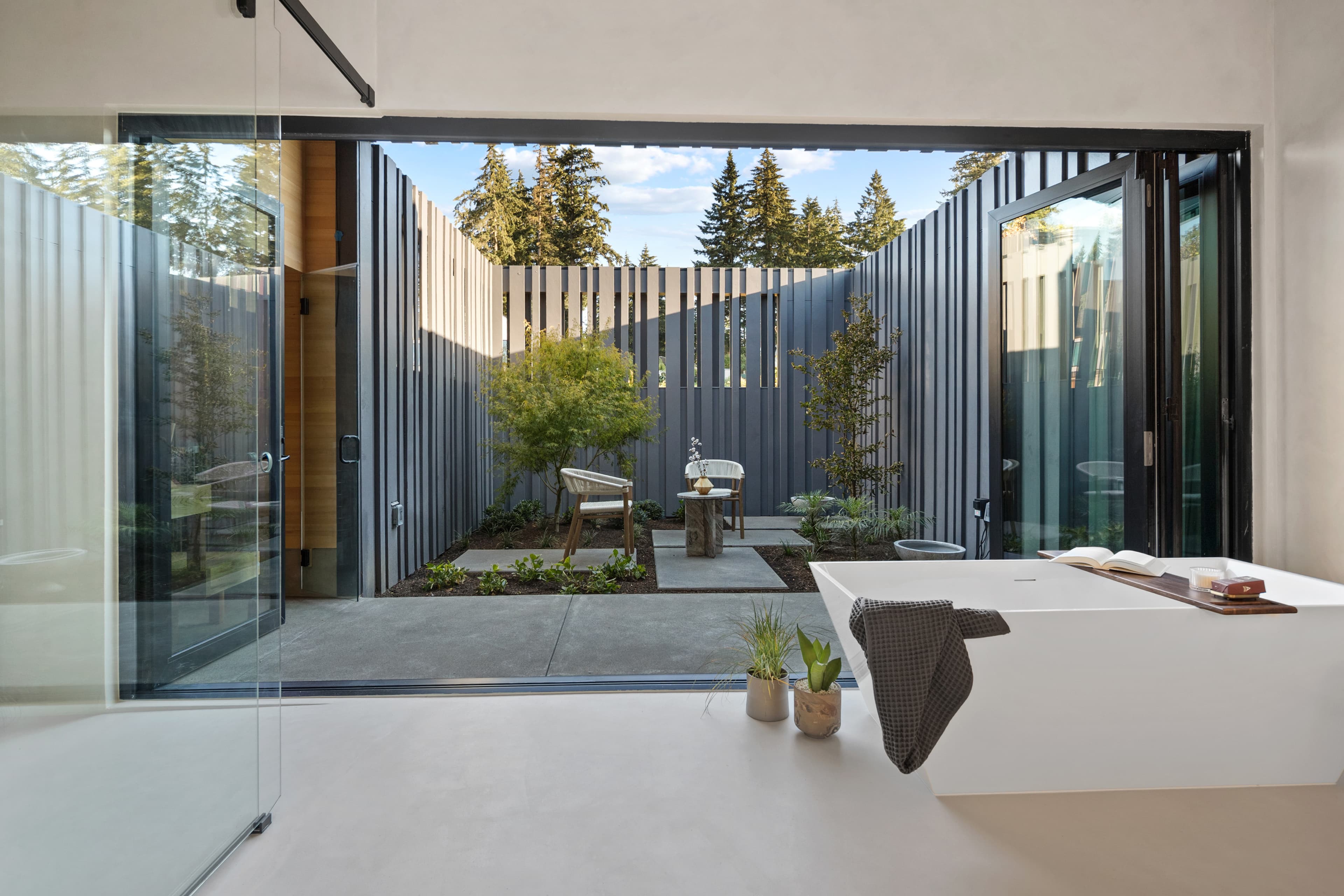 Concretta microcement finish in the Creekside Homes Street of Dreams home