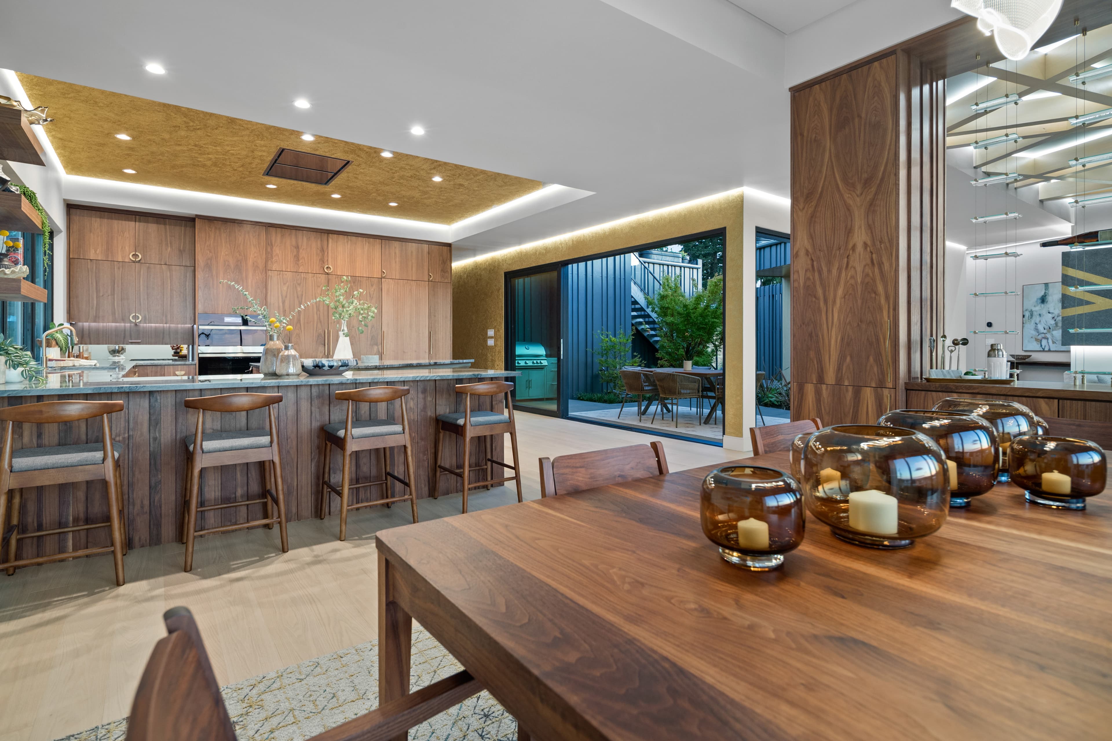 Integrated LED backlighting glow in the Creekside Homes Street of Dreams home
