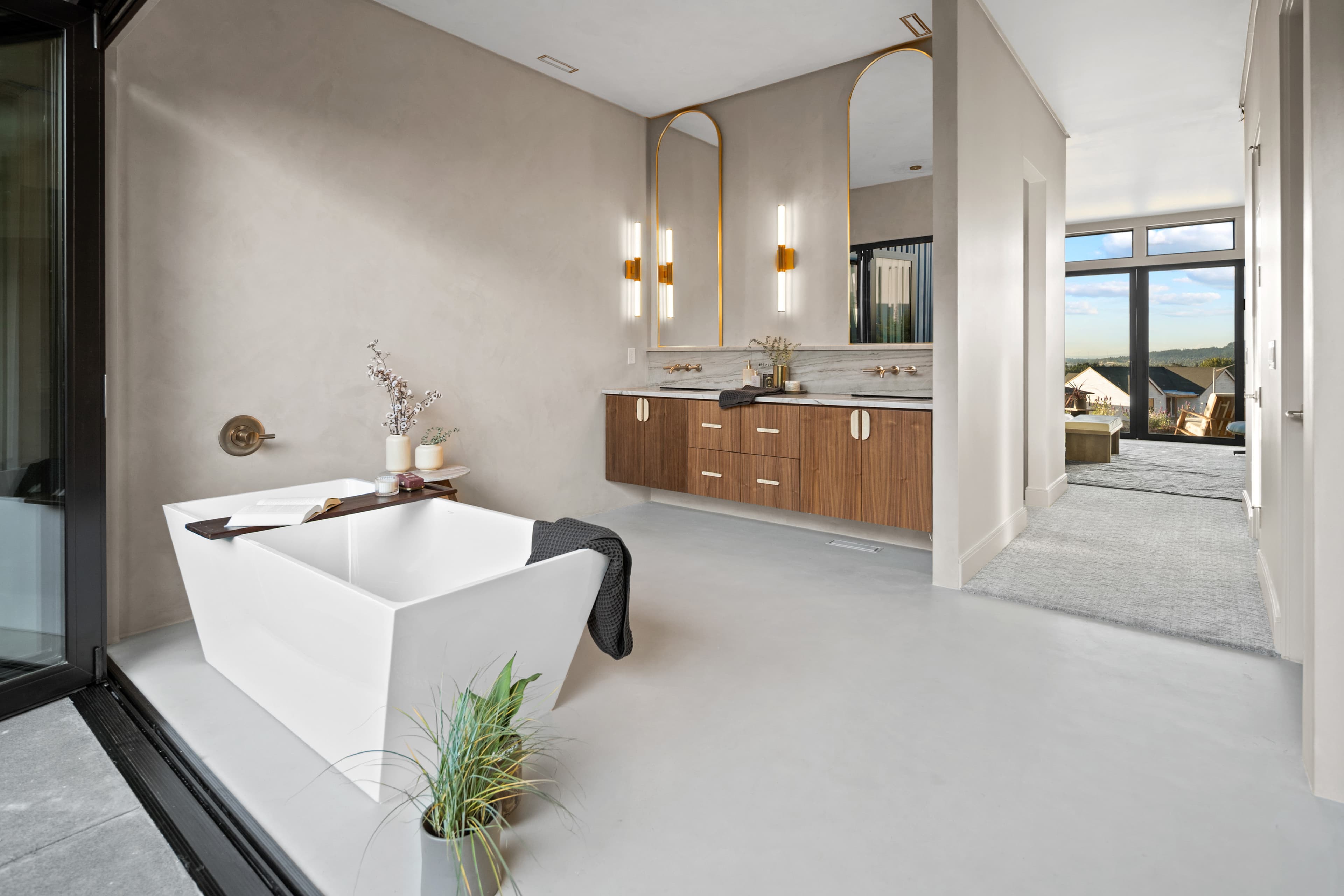 Limewash finish in the Creekside Homes Street of Dreams home